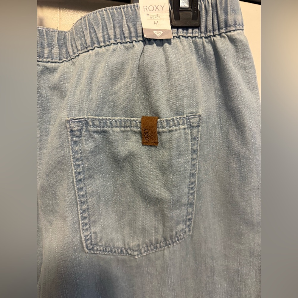 Roxy Slow Swell Surf Beach Denim Cuffed Pants M - Picture 4 of 7